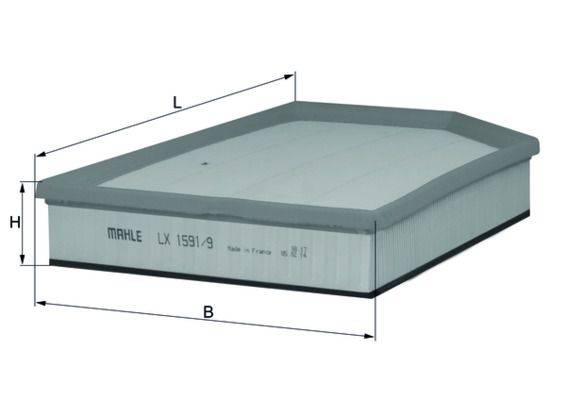 Mahle LX1591/9 Luftfilter