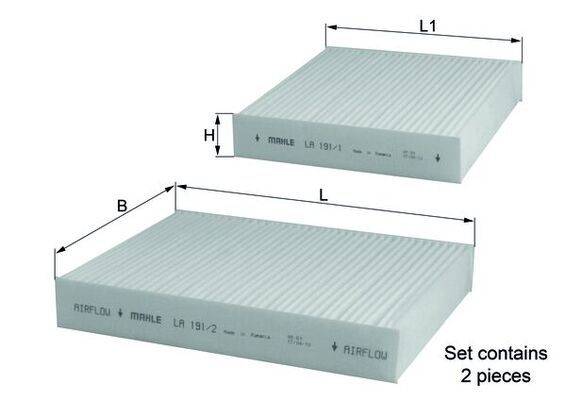 Mahle LA191/S Filter, Innenraumluft