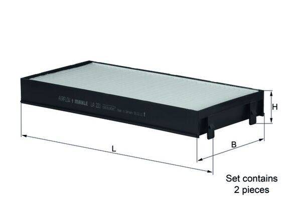 Mahle LA221/S Filter, Innenraumluft