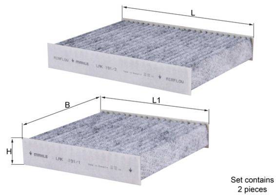Mahle LAK191/S Filter, Innenraumluft