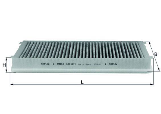 Mahle LAK32/1 Filter, Innenraumluft