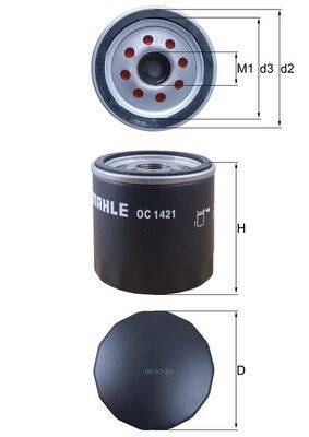 Mahle OC1421 Ölfilter