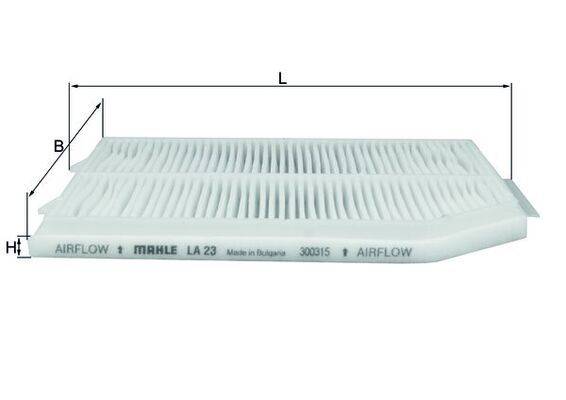 Mahle LA23 Filter, Innenraumluft