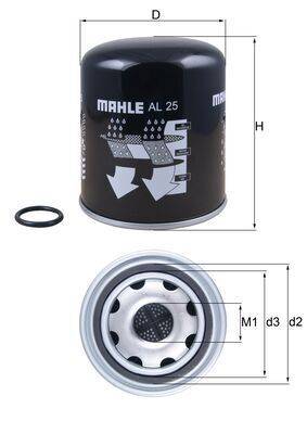 Mahle AL25 Lufttrocknerpatrone, Druckluftanlage
