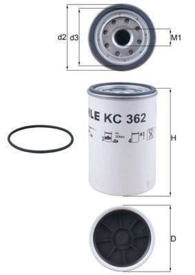 Mahle KC362D Kraftstofffilter