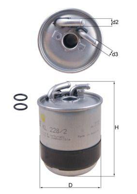 Mahle KL228/2D Kraftstofffilter