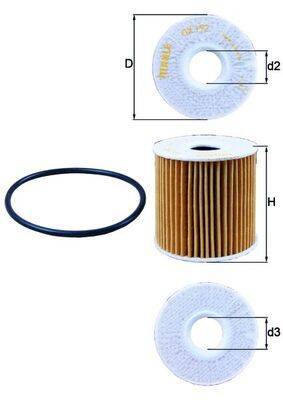 Mahle OX192D Ölfilter