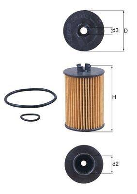 Mahle OX382D Ölfilter