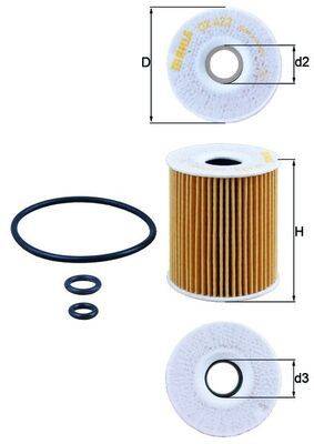 Mahle OX422D Ölfilter