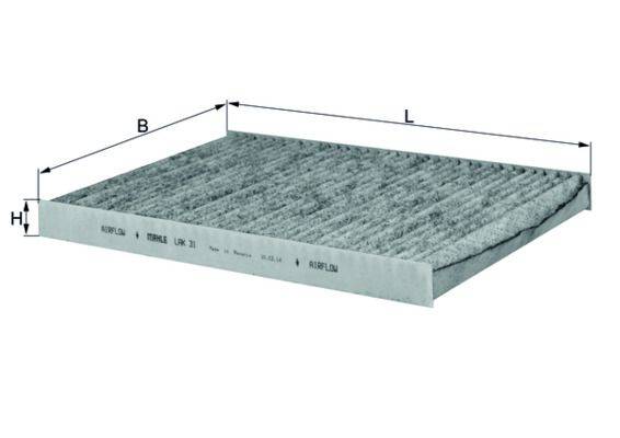 Mahle LAK31 Filter, Innenraumluft
