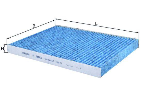 Mahle LAO31 Filter, Innenraumluft