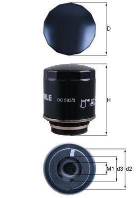 Mahle OC593/3 Ölfilter