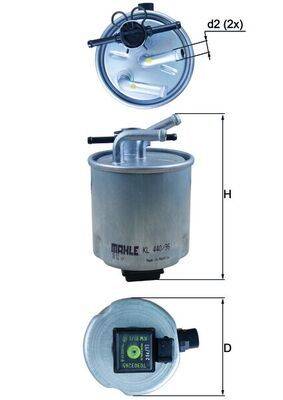 Mahle KL440/36 Kraftstofffilter