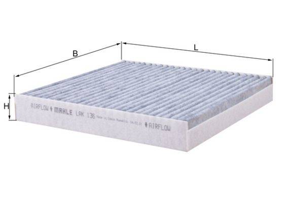 Mahle LAK136 Filter, Innenraumluft