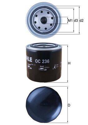 Mahle OC236 Ölfilter