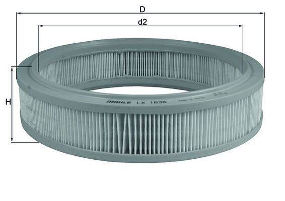 Mahle LX1638 Luftfilter