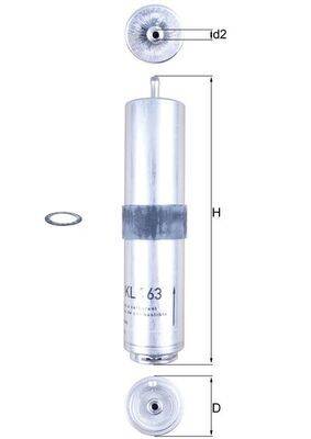 Mahle KL763D Kraftstofffilter