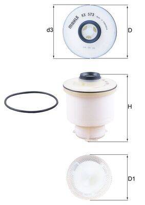 Mahle KX573D Kraftstofffilter