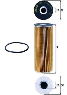Mahle OX133D Ölfilter
