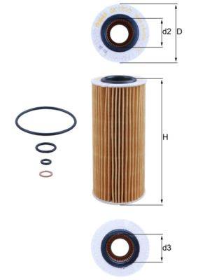Mahle OX177/3D Ölfilter