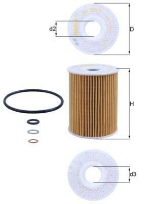 Mahle OX355/3D Ölfilter