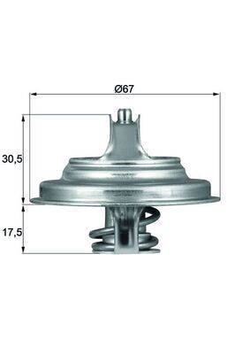 Mahle TX5483D Thermostat, Kühlmittel
