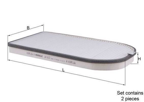 Mahle LA613/S Filter, Innenraumluft