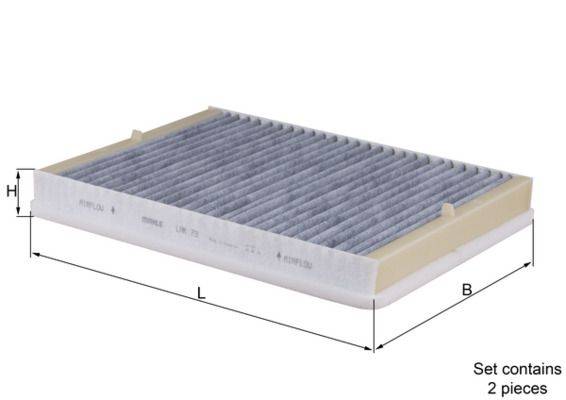 Mahle LAK73/S Filter, Innenraumluft