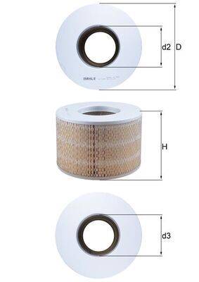 Mahle LX1140 Luftfilter
