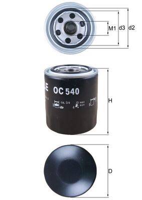 Mahle OC540 Ölfilter
