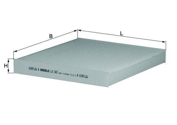 Mahle LA343 Filter, Innenraumluft