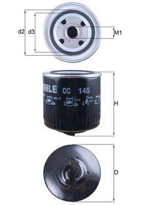 Mahle OC145 Ölfilter