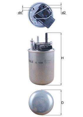 Mahle KL1048 Kraftstofffilter