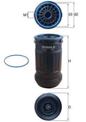 Mahle KC624D Kraftstofffilter