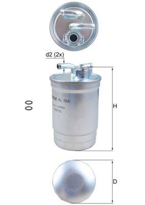 Mahle KL554D Kraftstofffilter