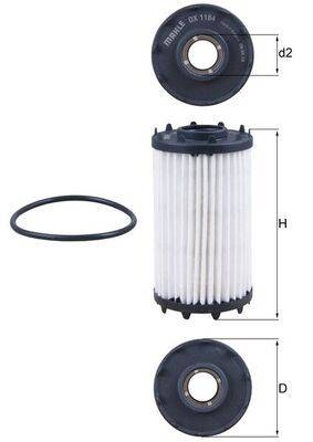 Mahle OX1184D Ölfilter