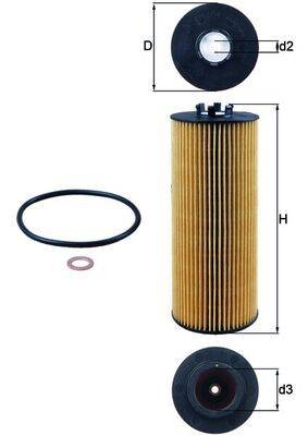 Mahle OX164D Ölfilter