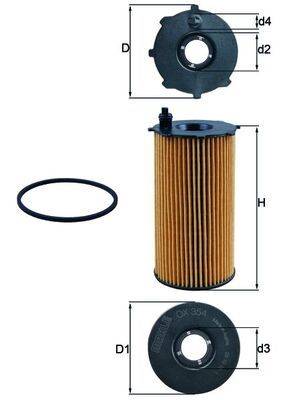 Mahle OX354D Ölfilter
