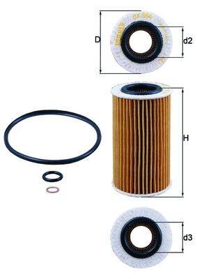 Mahle OX384D Ölfilter