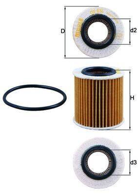 Mahle OX834D Ölfilter