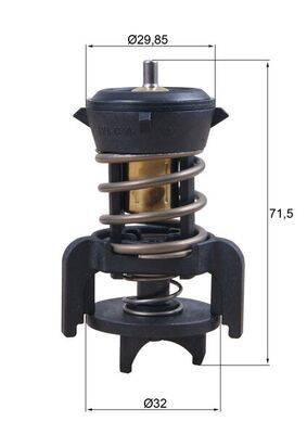 Mahle TX25194D Thermostat, Kühlmittel