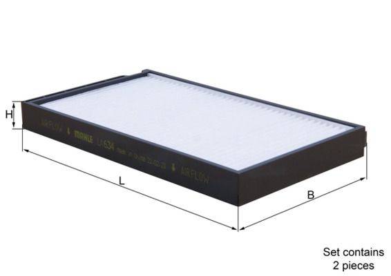 Mahle LA634/S Filter, Innenraumluft