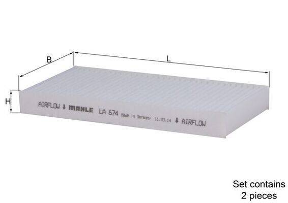 Mahle LA674/S Filter, Innenraumluft