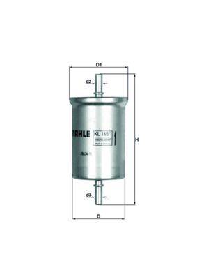 Mahle KL165/1 Kraftstofffilter