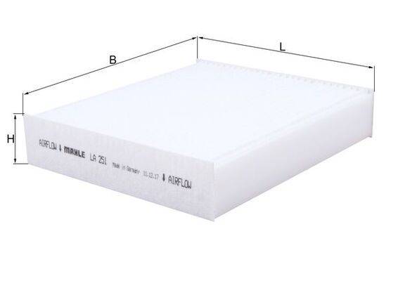 Mahle LA251 Filter, Innenraumluft