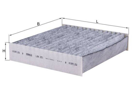 Mahle LAK251 Filter, Innenraumluft