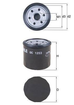 Mahle OC1253 Ölfilter