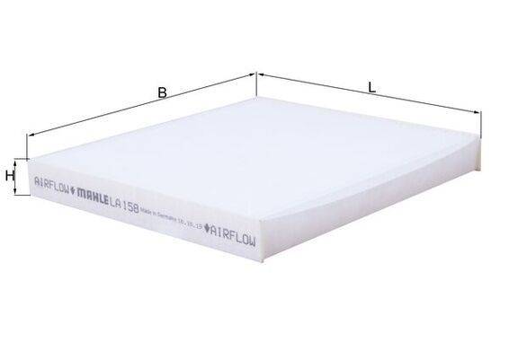 Mahle LA158 Filter, Innenraumluft