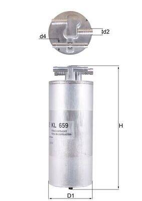 Mahle KL659 Kraftstofffilter