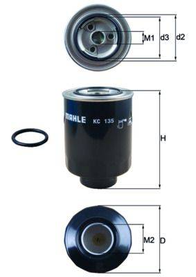 Mahle KC135D Kraftstofffilter